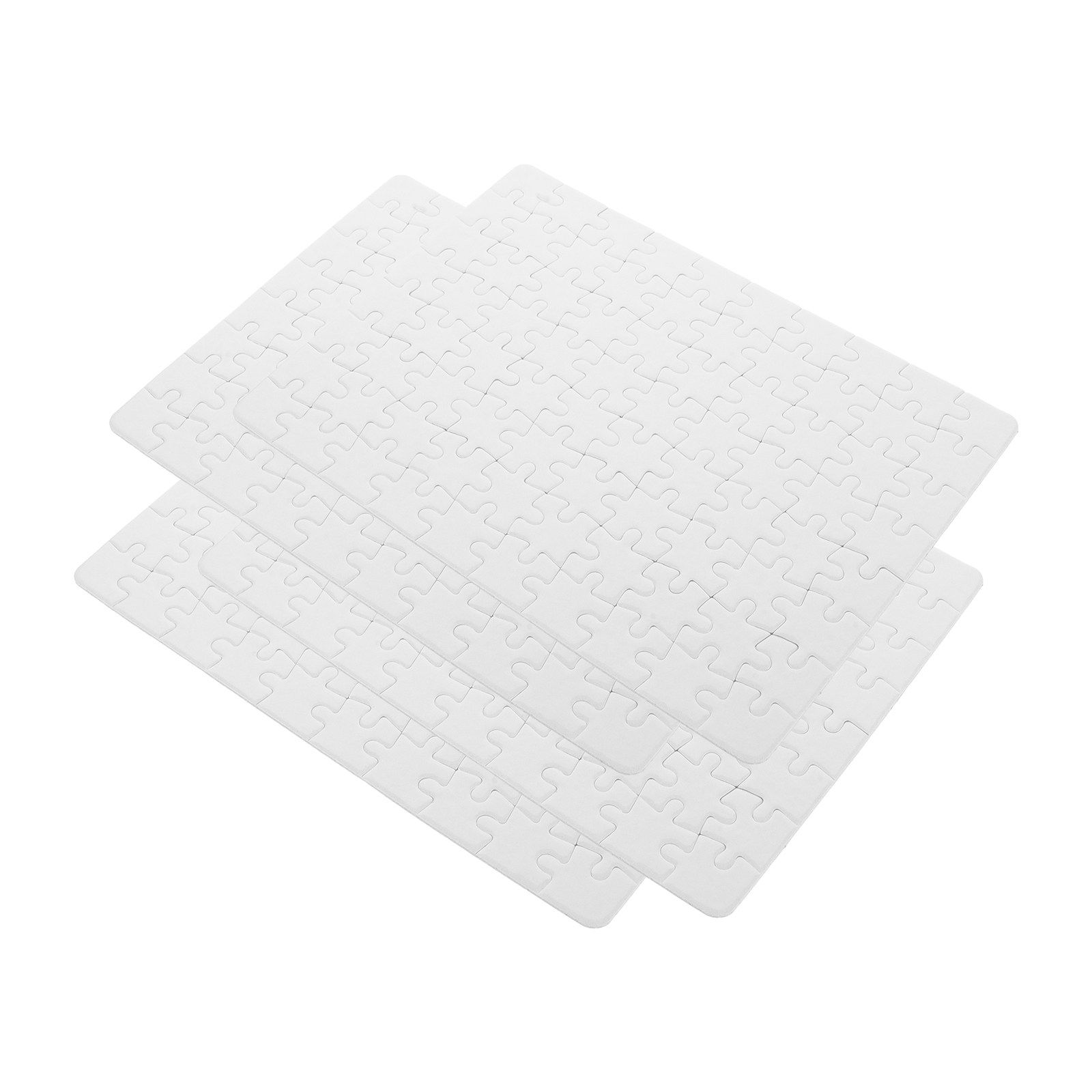 Puzzle Blank White - 4 Adet Boş Yapboz Parçası, Beyaz