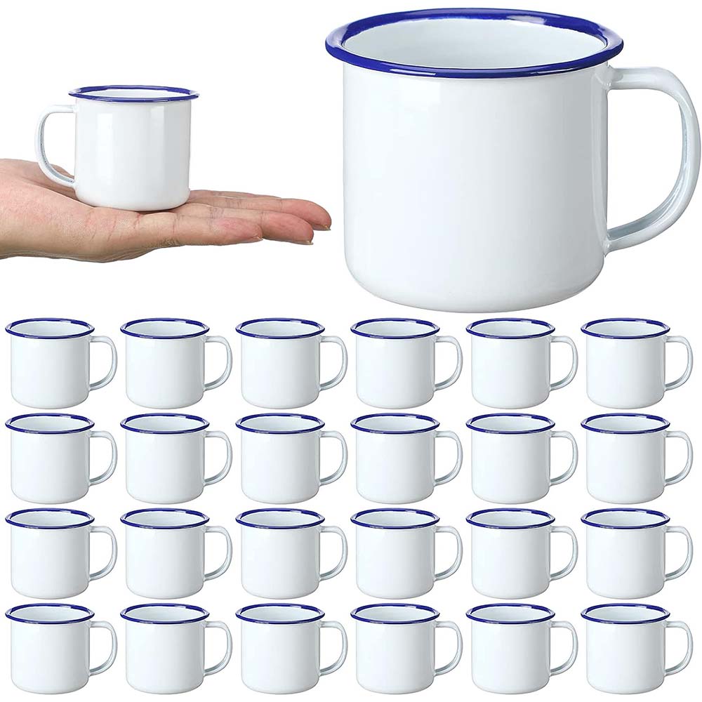 Sublimation Mug White - Mini emaye kamp kahve kupalar 4Oz