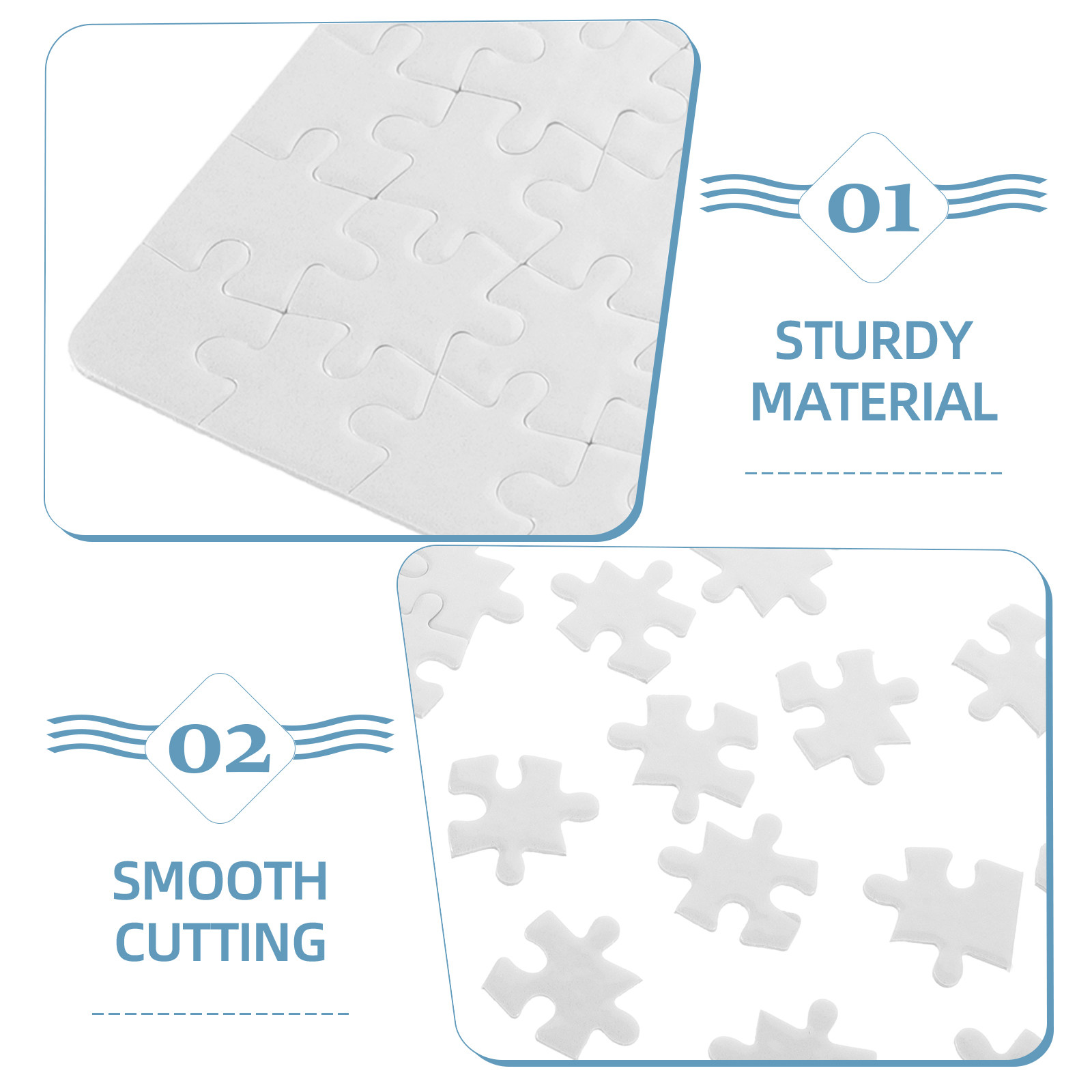 4 Adet Boş Yapboz Parçası, Ken - Puzzle Blank White incelemesi ve fiyatı